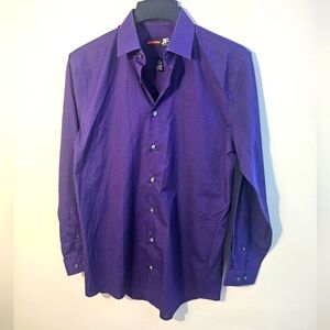 J. Ferrar Men's Purple Button Down Dress Shirt